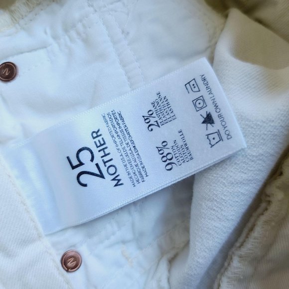 Mother The Looker Jeans in Cream for a Day Size 25 - Picture 10 of 11